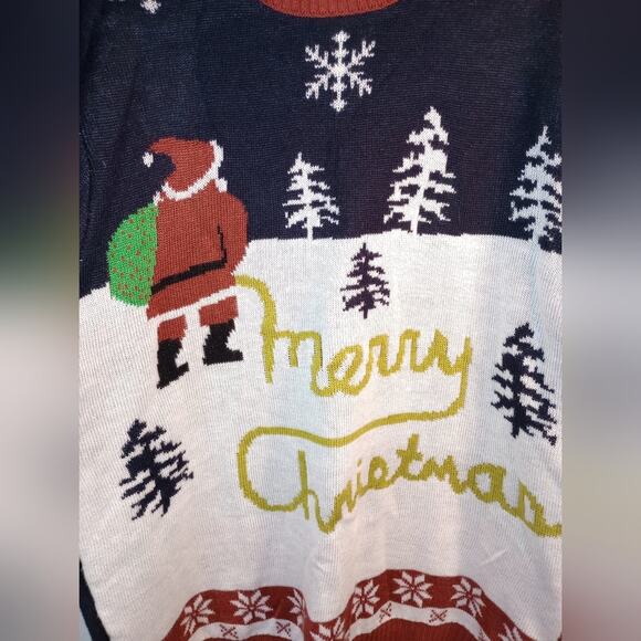 Tipsy Elves Santa Peeing Yellow Snow Ugly Christmas Sweater XL - Picture 2 of 5
